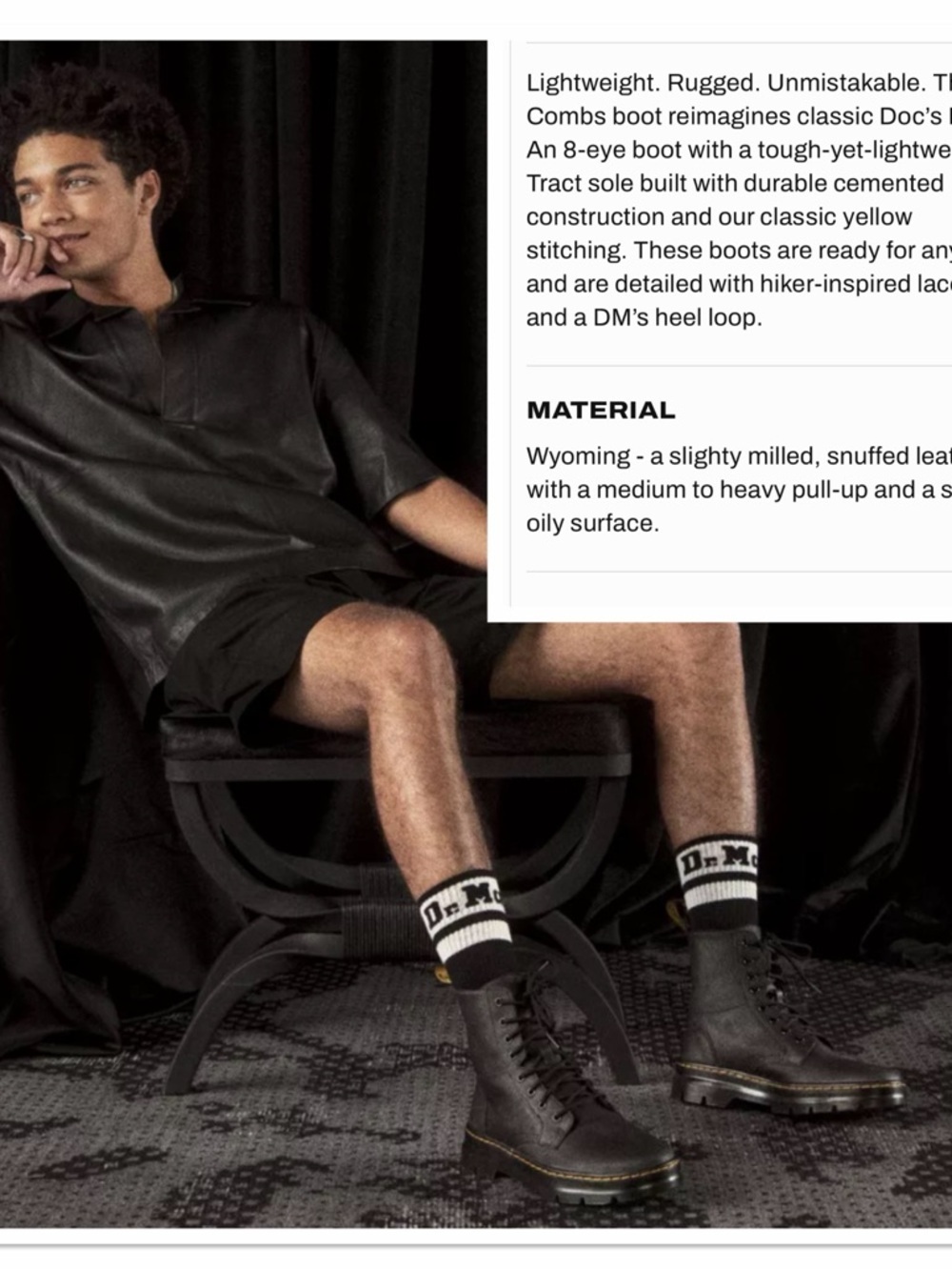Dr Martens Combs Leather Combat Boots